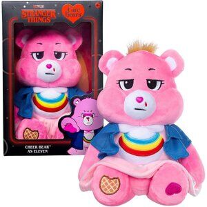 Basic Fun Care Bears x Stranger Things 12" Cheer Bear as Eleven Plush, Ltd Ed